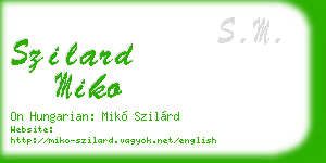 szilard miko business card
